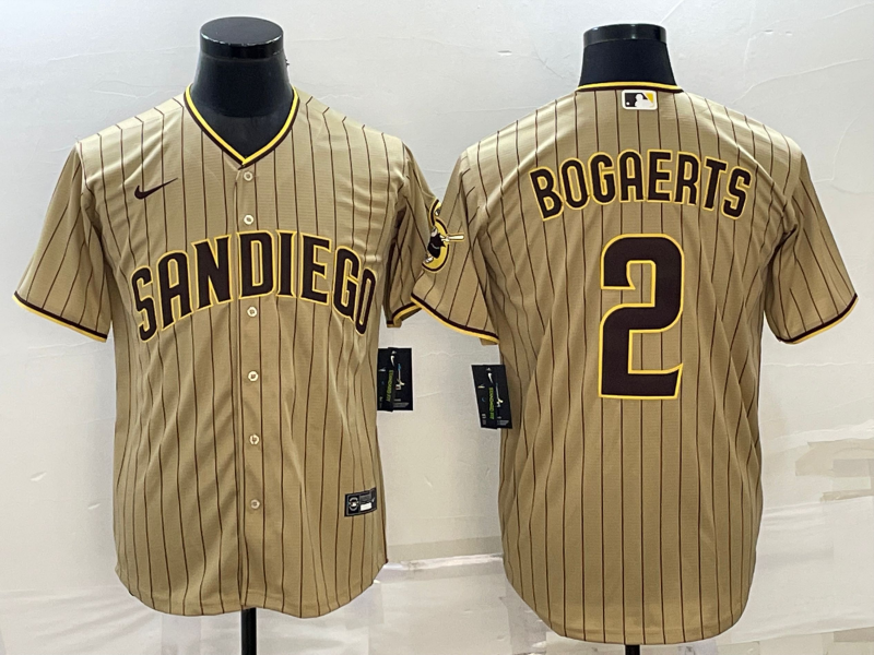 Men's San Diego Padres Xander Bogaerts #2 Tan Jersey